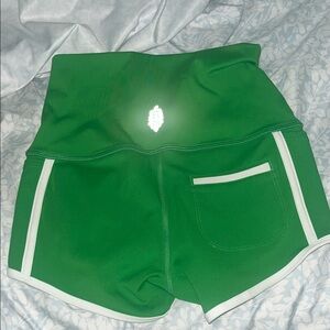 Green Free People Movement Athletic Shorts